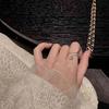 Niche Adjustable Zircon Ring for Women - High-End Cold Style, Internet Celebrity Inspired, Versatile & Elegant