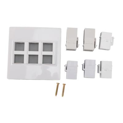 6portová multimediální nástěnná deska 5Gbps 4K 60HZ HD multimediální rozhraní Cat6 RJ45 USB 3.0 kombinovaná nástěnná deska
