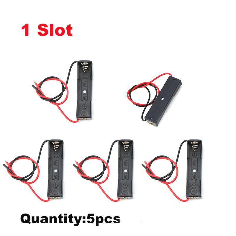 

5 шт. 1/2/3/4 слота для батареек AAA 1,5 В 3 В 4,5 В 6 В Бокс Держатель батареек AAA Выводы 1 2 3 4 слота порт 1xAAA 2XAAA 3XAAA 4XAAA 1 Slots 5pcs