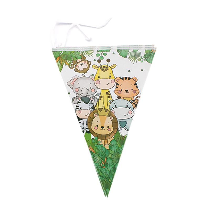 Dschungel-Tier-Geburtstagsparty-Dekoration Zoo-Partyzubehör Papier Teller Papiertassen Tischdecken Geburtstagsfest