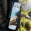 1PC Off Road Motorcycle Rider Print 750ml Color Plastic Sports Water Bottle Leakproof Flip Straw Lid Suitable for Sports Office Home Use