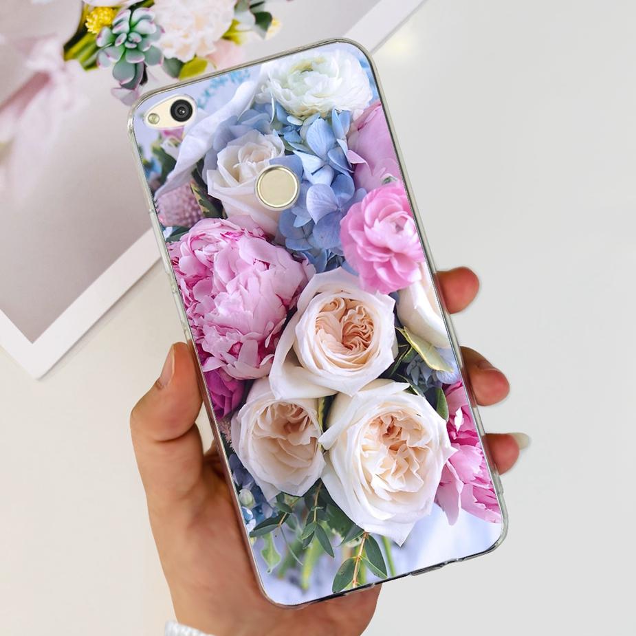 For Huawei P8 Lite 2017 Case Honor 8 Lite Popular Flowers Cartoon Cover Soft Silicone Phone Cases For Huawei P9 Lite 2017 Bumper