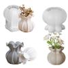 Creative Vase Silicone Mold Lotus Lucky Bag Shaped Vase DIY Resin Plaster Clay Cement Decorative Ornament Vase Mold Home Decor