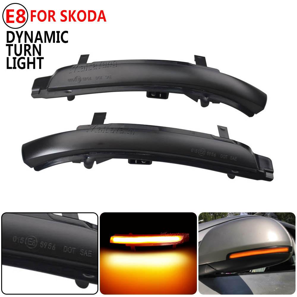 For Skoda Octavia MK2 1Z 09-13 Superb B6 3T 08-14 Dynamic LED Turn Signal Blinker Sequential Indicator Mirror Flasher Light
