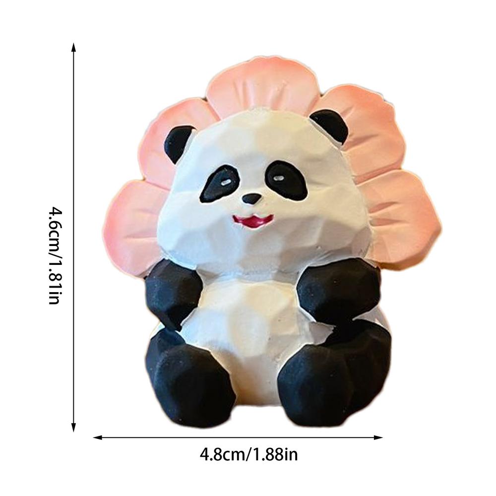 

Panda Statue Decor Resin Cartoon Animal Statue Decorative Home Sculpture Ornament Multipurpose Figurines For Living Rooms