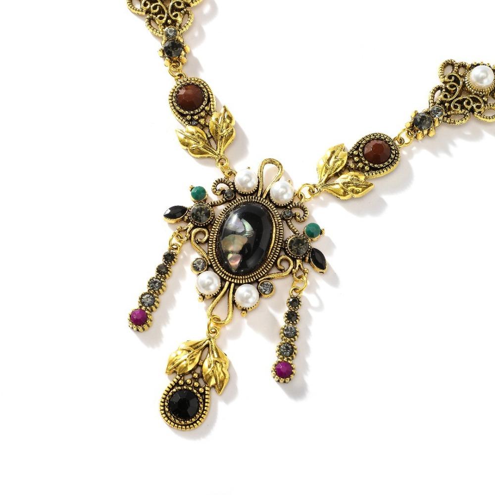 Hänge Etnisk Stil Pannband Kedja Bohemia Strass Halsband Kvinnor Damer
