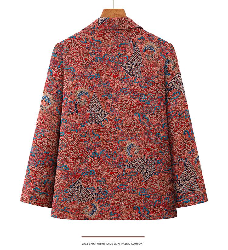 Grandma-Style Lightweight Lapel Cardigan for Middle-Aged and Elderly Women