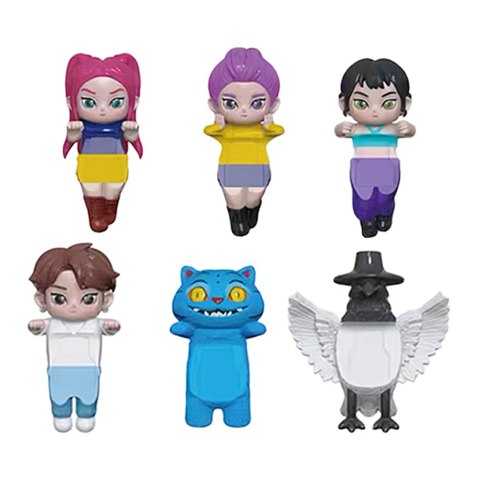 Neue Kpop Dämonenjäger Figuren Serie Box Derpys Tiger Rumi Mira Zoey Sussy Figur Puppe Mini Deko Modell Spielzeug Mädchen Geschenke