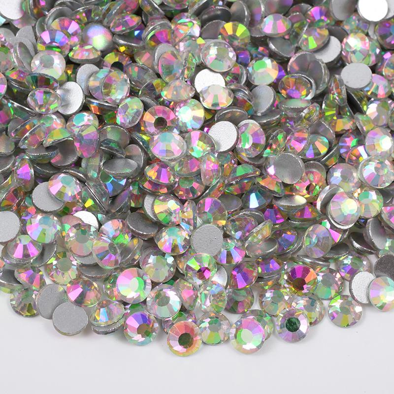 New Misty Rose Colors Glass Rhinestones SS6-SS30 Non Hotfix Crystals Flatback Crystal Rhinestones for Nail Art DIY
