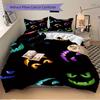 3pcs Halloween Pumpkins Bedding Set, Breathable and Soft, Suitable for All Seasons, Ideal for Home Use, Suitable for Bedroom Decor 21162