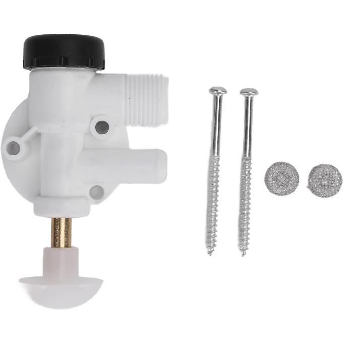 KIMISS RV Water Valve Kit Leak Resistance Plastic 385314349 Camper Toilet Valve Kit Replacement 210 510 706 709 748 for Pedal Flush RV Toilet Repair