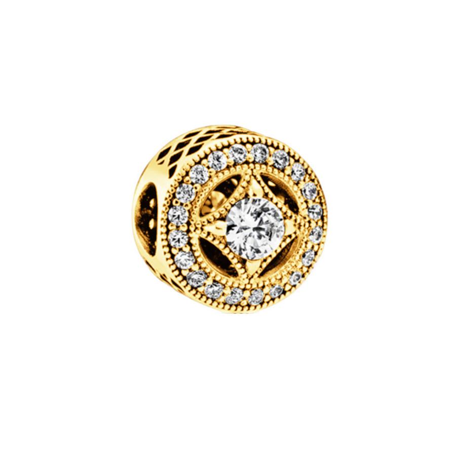 Sparking Gold Animal Heart Clip Charm Beads Dangle Fit Original Snake Bracelet Necklace Beads For Diy Jewelry Women Gift