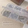 Mixed Irregular Flatback Nail Art Box: Super Shiny Snowflake Rhinestones & Mini Zircon Stars