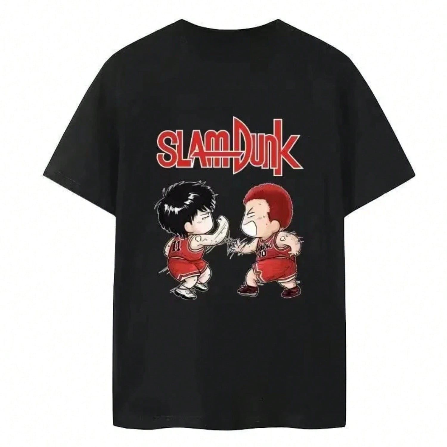 Fashion Wounisex SLAM unisex And Wounisex T Shirt Outdoor Cartoon Runny Sports Top Casual Print Oversized Hip Hop Short Sleeve Tees S