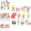 Bunte Spongebob Schwammkopf Patrick Sandy Gary 12 Stück Actionfigur Kuchenaufsatz Spielzeug für Feiern