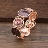 Elastic Buckle Colored Oil Rose Bracelet Enamel Women's Hand Bracelet  Gifts for Women Girl