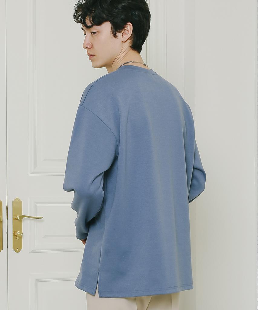 ESN Oversized Pure Heavy Long Sleeve T-Shirt Indigo Blue
