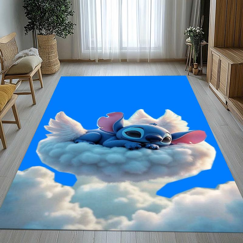 Cartoon S-Stitch Kawaii Monster Living Room Non-Slip Area Rug Soft Carpet for Bedroom Kids Playroom Sofa,Home Decor Doormat gift