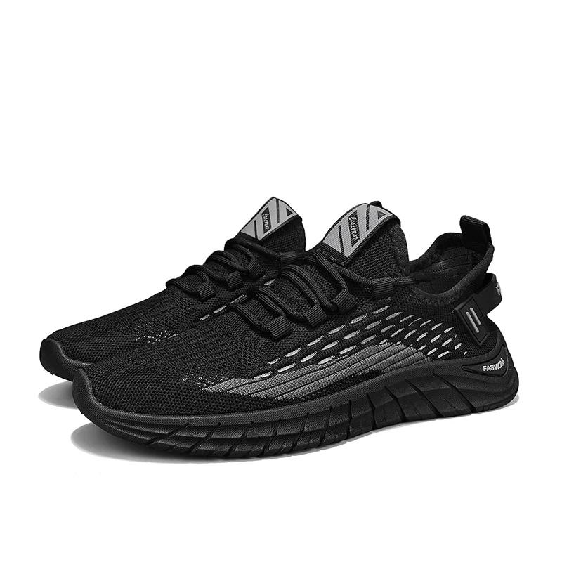 Flying Woven Breathable Mesh Cloth Shoes Men'S Casual Shoe Men'S Fashionable All-Matching Sneakers Men'S Shoe Soft Fashion Shoes