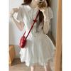 Wind White Dress Women's Summer New Waist Thin Texture a Word Short Skirt