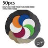 50pcs Sanding Disc 3inch 800-10000 Grit Silicon Carbide Sandpaper Wet Dry