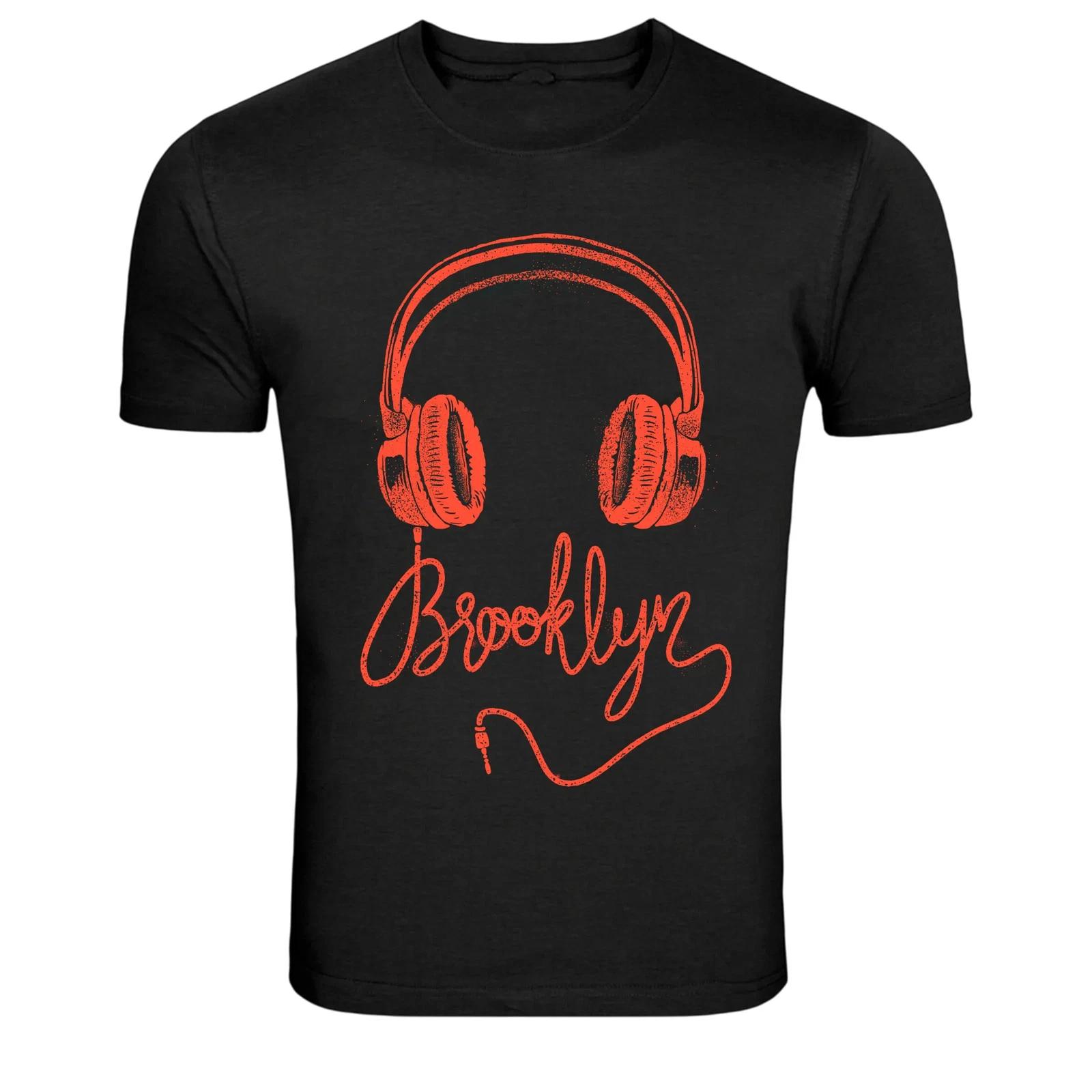 Brooklyn Headphones Music Lover Graphic T Shirt DJ Style Tee XL