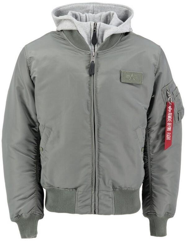 Зимняя куртка Alpha Industries MA-1 D-Tec Hood Bomber Jacket (183110) винтажно-зеленый