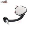 Universal Motorcycle 7/8" 22mm Handle Bar End Rearview Mirror For 250 390 125 690 790 890 890R 1290
