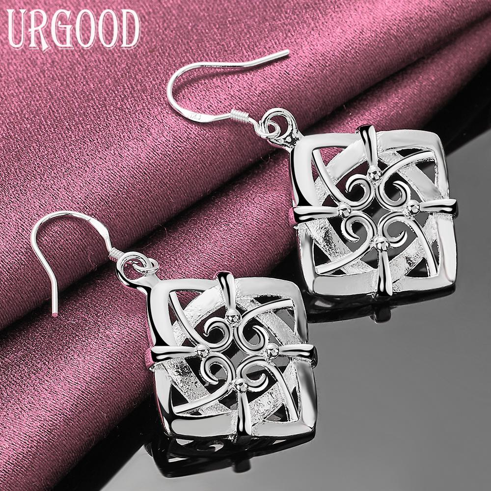 925 Sterling Silver Wedding Jewelry Charm Dangle Earrings
