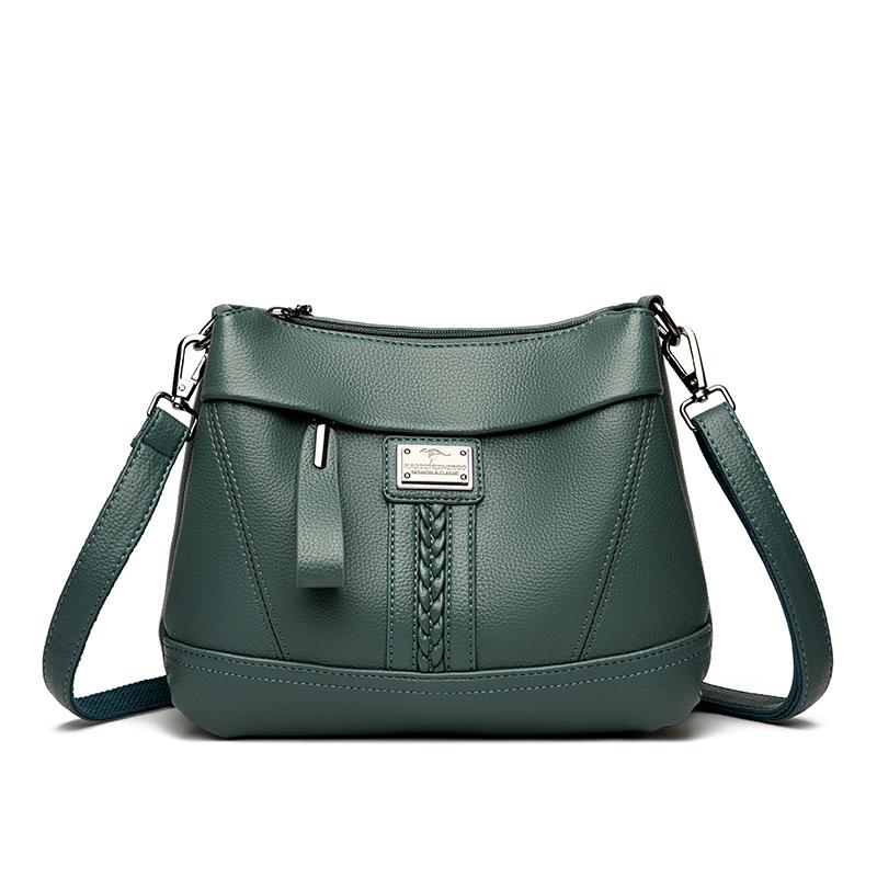 

Высококачественная женская сумка-тоут из мягкой кожи, роскошная однотонная женская сумка через плечо, модная женская сумка-мессенджер