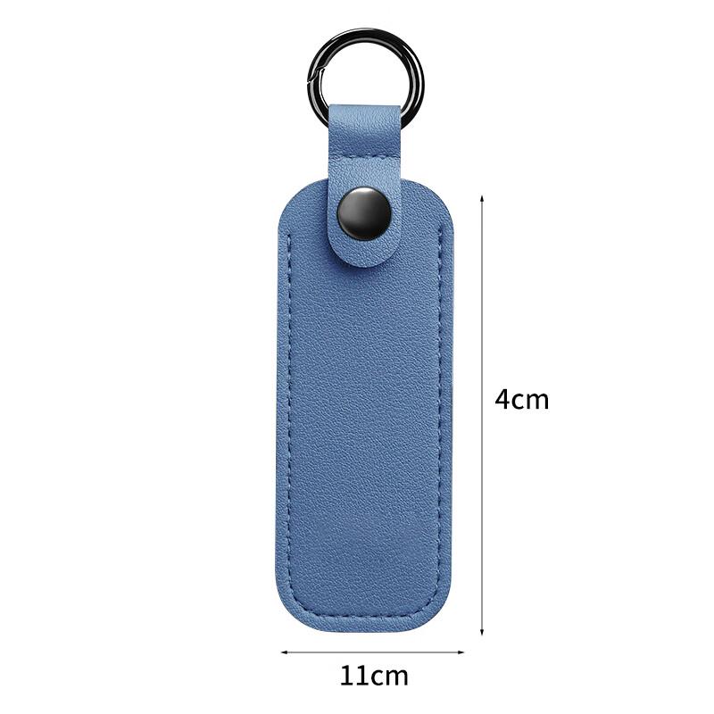 BUBM Portable PU Leather USB Drive Case with Keychain