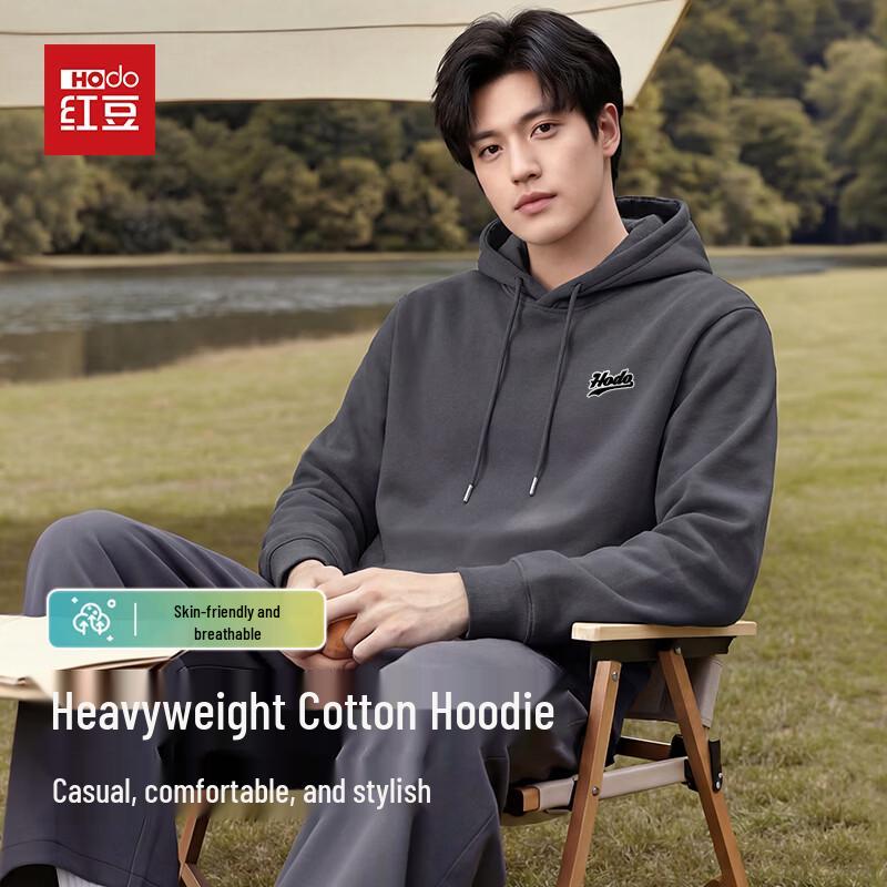 Hodo Men s Heavyweight Round Neck Pullover Sweatshirt M