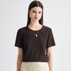 26 Spring/Summer Round Neck Fashionable Jacquard Loose and Comfortable Slim Mulberry Silk Shirt for Women