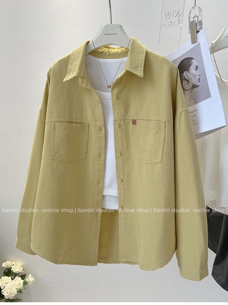 Petit Haut à Manches Longues Ample Style Coréen pour Femmes - Amincissant, Polyvalent, Collection Automne 2025