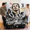 Alessandro Del Piero Juventus Legenda Potisk Fleecová deka, Měkká teplá přehozová deka na pohovku postel Dárek pro fotbalového fanouška