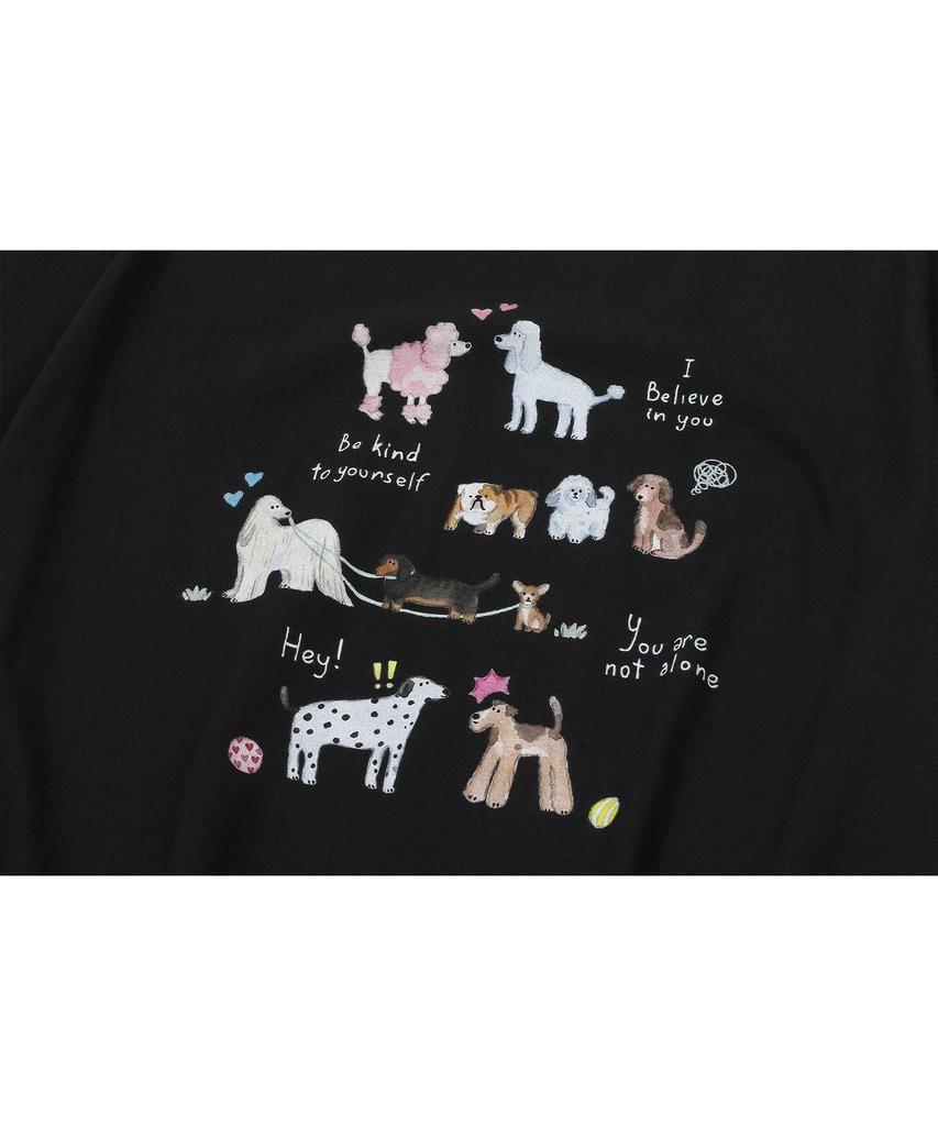 CPGN STUDIO Cozy Puppy Ringer Tee Black