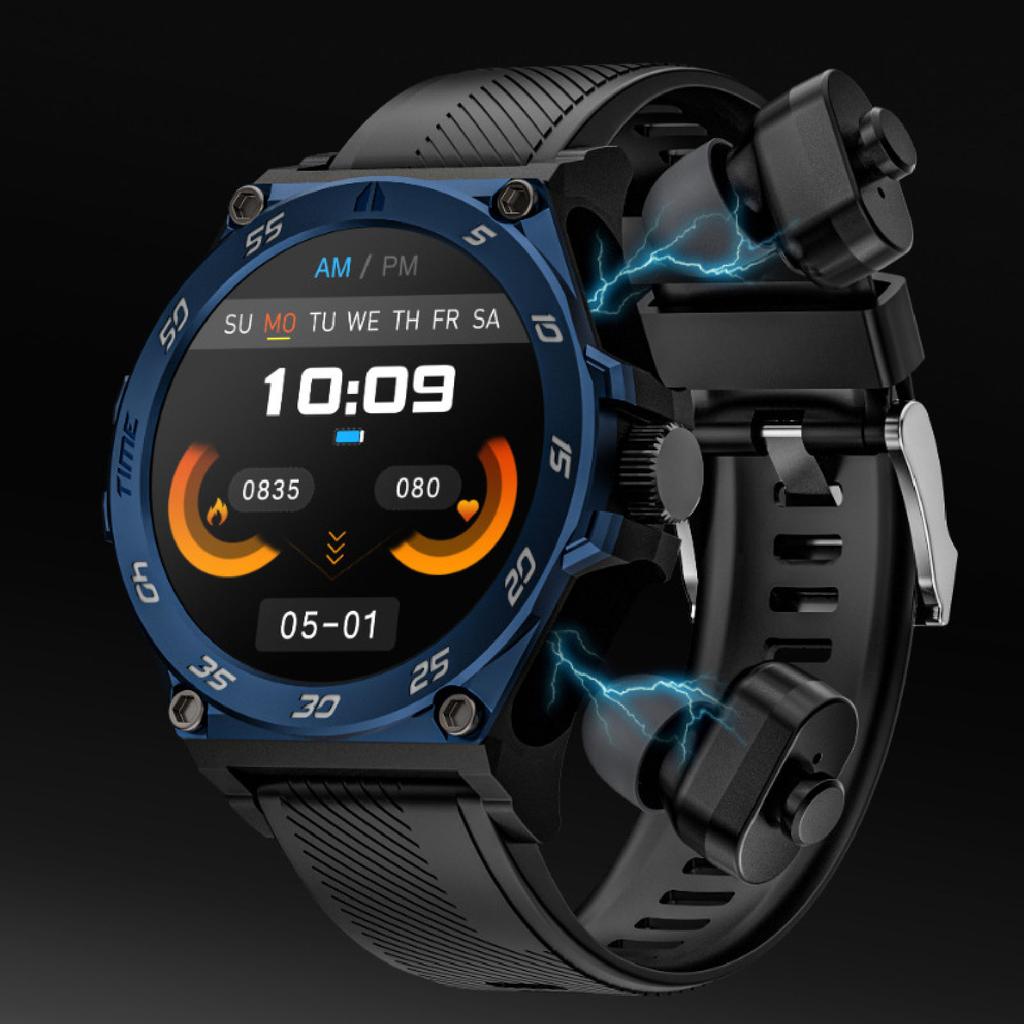 Electronic Watch with Earbuds 2 in 1 Intelligent NFC Watch Wireless Earphones for Outdoor Sports Fitness