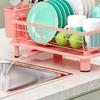 Convenient Dishware Drying Rack Including Extendable Water Tray And Corrosion Resistant Metal Frame For Small Spaces