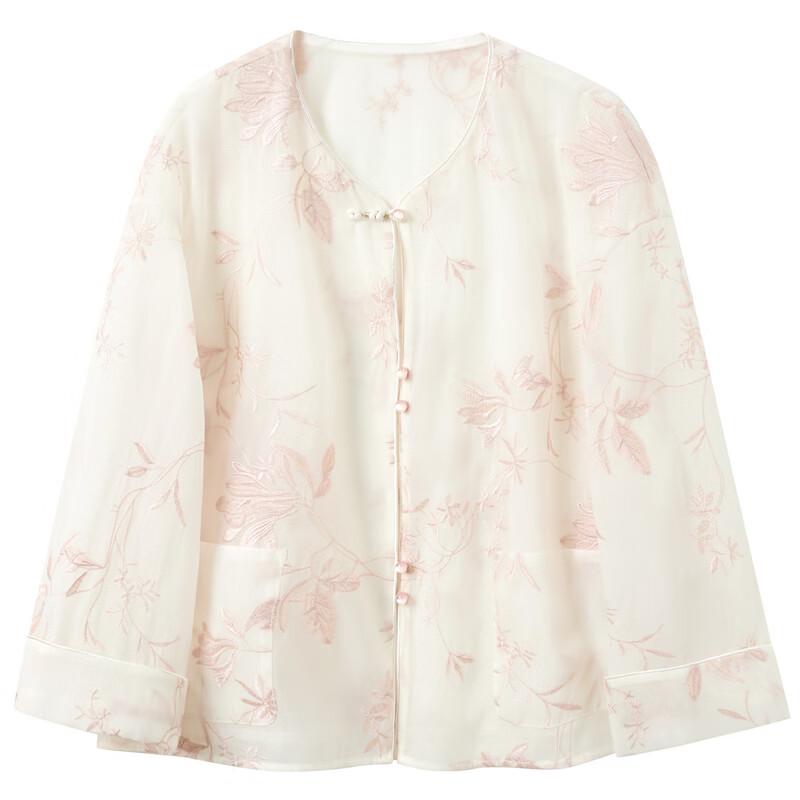 Magnolia Rhyme Embroidered Organza Cardigan
