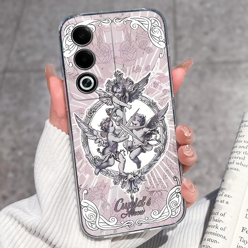 Für Oppo A3 A5 A1 Pro A3x AX5 AX5s A7 A8 Ace2 Luxuriöse Stoßfeste Handyhülle Niedliche Blumenmuster Transparenter TPU Schutz Rückseite Für Oppo Hülle