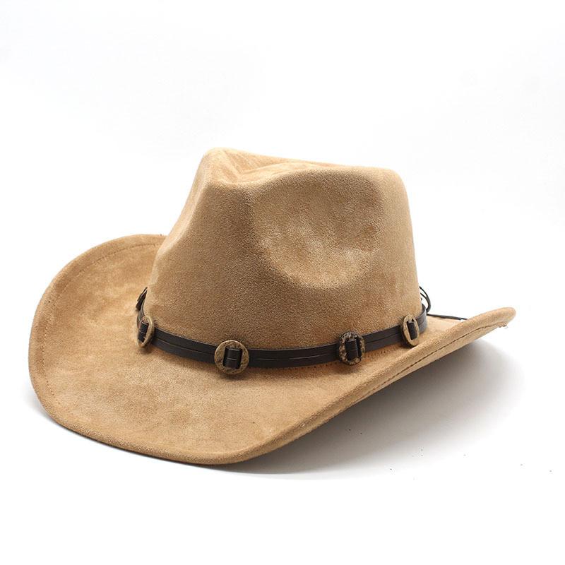 Western Cowboy Hat With Large Brim For Outdoor Sun Protection And Photography