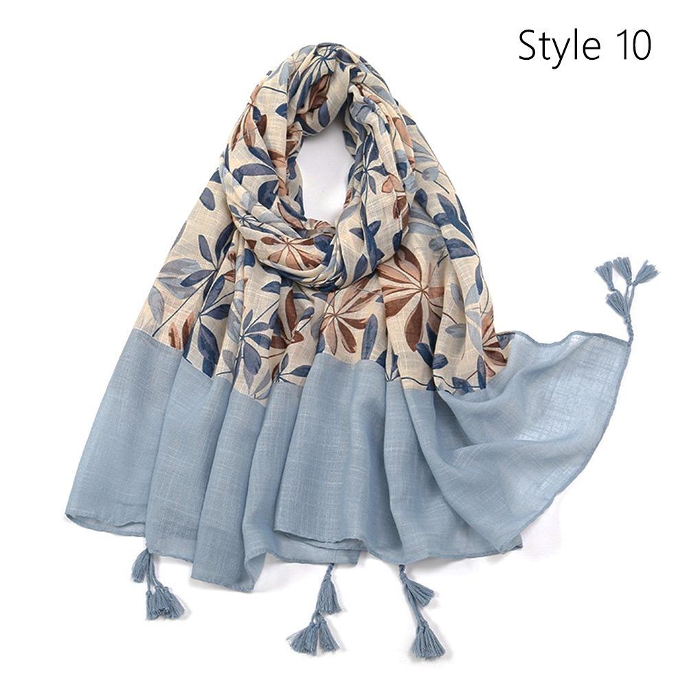 Big Size Tassel Shawl Breathable Muslim Headband Casual Beach Long Scarf  For Woman Fashion