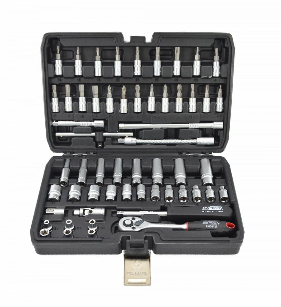 Conjunto de Chaves Awtools 1/4" 56 Peças