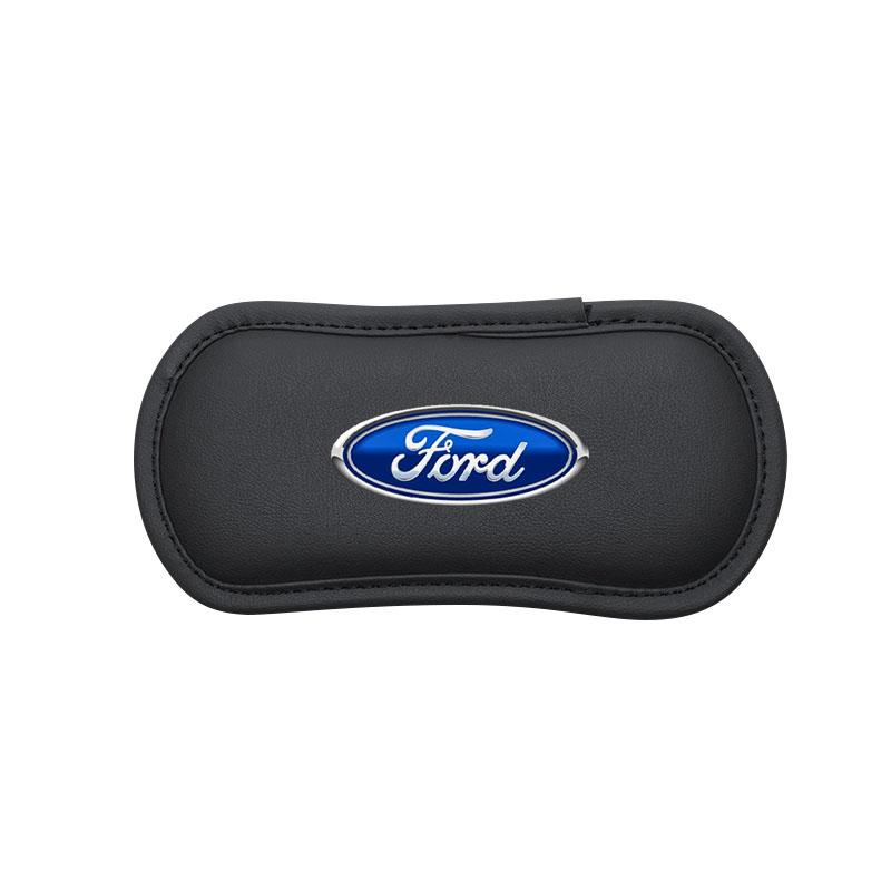 Leather Car Pillow Car Knee Pad Elastic Memory Foam Leg Pad For Ford Focus mk2 mk3 Fiesta mk7 Ranger Mondeo mk4 S-MAX Kuga Mustang