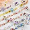 Dream Flower Trail Floral Washi Tape - Waterproof PET Sticker Roll for Custom Decorative Planners