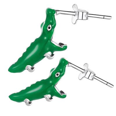 Silver Earrings For Girls Crocodile Silver 925 Trusky