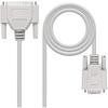Câble Série RS232 Null Modem - NanoCable - 10.14.0802 - 1.8 Mètres - DB9 Femelle - DB25 Mâle