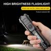 High Power LED Flashlight USB Rechargeable Torch Portable Zoomable Camping Light 1200mAh/600mAh Flash Light