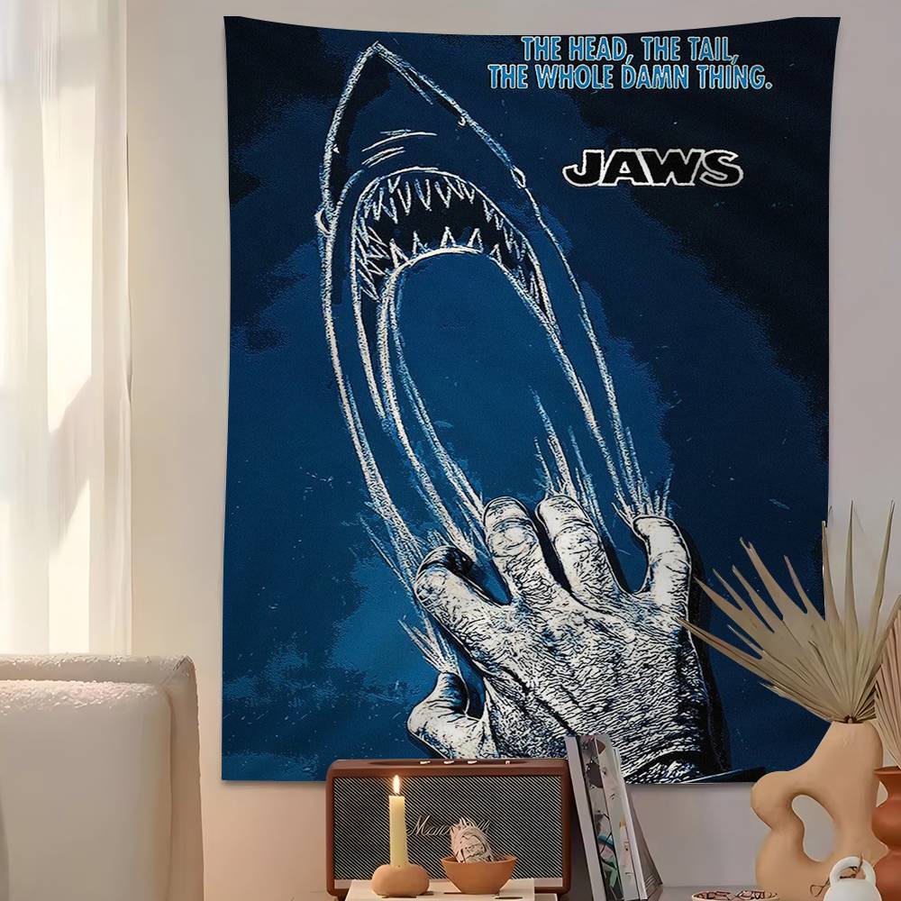 JAWS Movie Colorful Tapestry Wall Hanging Bohemian Wall Tapestries Mandala Wall Art Decor