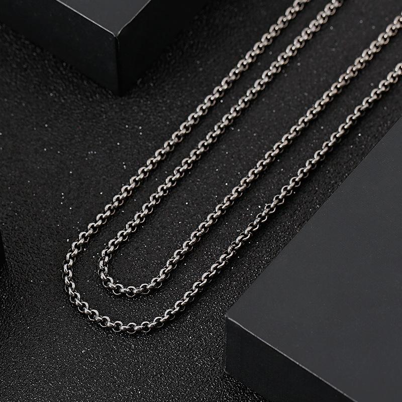 O -Shaped Chain Titanium Steel Men 'S Necklace Men 'S And Women 'S Chain Titanium Steel Chain
